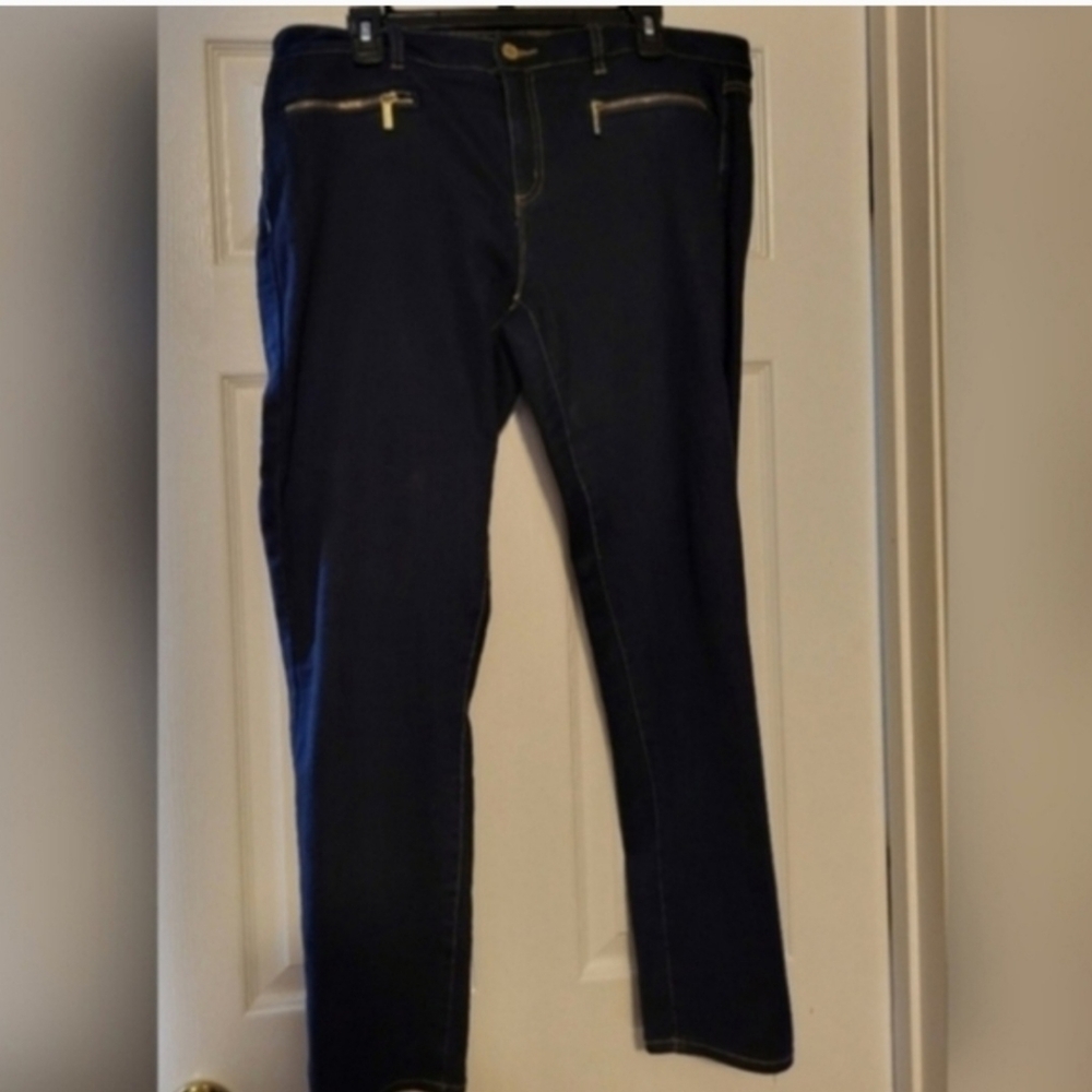 Michael Kors Blue Denim Jeans with Gold Logo